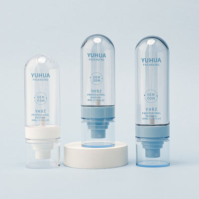 Botella de spray de plástico redonda Capacidad 30ml Logotipo según su requisito 50ml 60ml 80ml