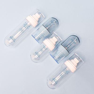 Botella de spray de plástico redonda Capacidad 30ml Logotipo según su requisito 50ml 60ml 80ml