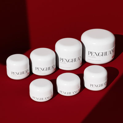 Tarro de crema de vidrio blanco/transparente/personalizado perfecto para tu línea de cuidado de la piel de lujo