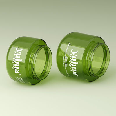 Jarrón de crema de plástico a medida de forma redonda ideal para cremas cosméticas lociones para el cuidado de la piel y necesidades de embalaje de belleza