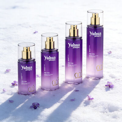 Set de envases cosméticos Botellas de plástico con logotipo personalizado serigrafiado y estampado en caliente para almacenamiento de tónicos, lociones y sérums