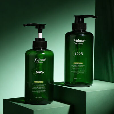 Botellas de embalaje de plástico personalizables para cosméticos, incluido el suero de loción tonificante con forma cilíndrica y cierre de tapa de tornillo