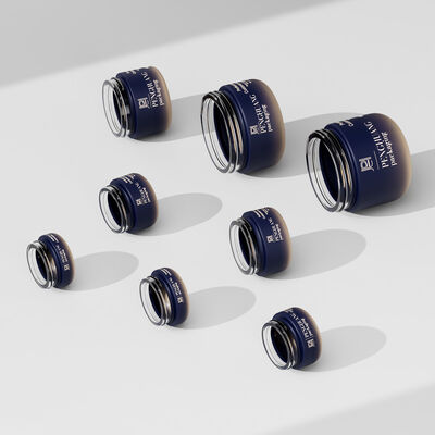 Frascos de vidrio crema, una elegante solución de embalaje para productos cosméticos con tapas de rosca seguras, ideales para cremas y lociones de belleza