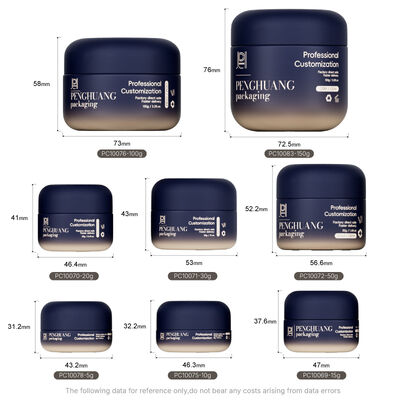 Frascos de vidrio crema, una elegante solución de embalaje para productos cosméticos con tapas de rosca seguras, ideales para cremas y lociones de belleza