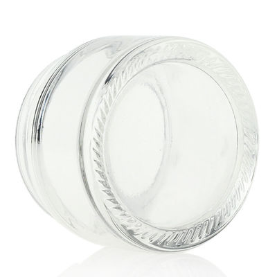 tarro de cristal de la crema de cristal del tarro 50g con el casquillo del oro
