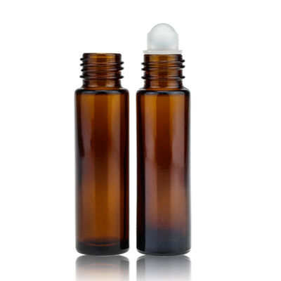 10ml Amber Glass Roll On Bottles con el casquillo plástico de aluminio