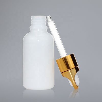 Botella de cristal blanca cosmética de alta calidad del dropper de la botella 30ml del dropper de la porcelana