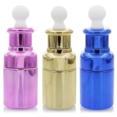botella colorida en existencia S020 del dropper de la botella de cristal 35ml del suero del aceite del claro vacío cosmético de la esencia