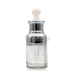 botella colorida en existencia S020 del dropper de la botella de cristal 35ml del suero del aceite del claro vacío cosmético de la esencia