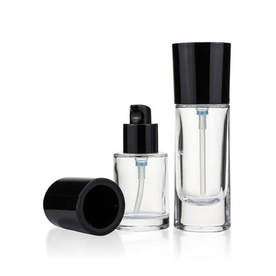 La bomba de cristal clara del OEM de la forma agazapada embotella 30ml heló la superficie lisa