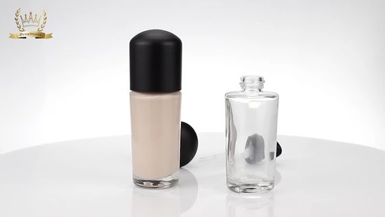 botella líquida de la fundación del maquillaje 30ml del vidrio de la botella cosmética de la loción con la bomba