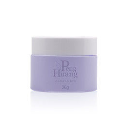50g vacío de encargo Matte Painting Glass Cream Jar cosmético con las tapas blancas del tornillo