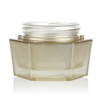 Tarro cosmético de lujo 30g que empaqueta los tarros de cristal hexagonales de Skincare
