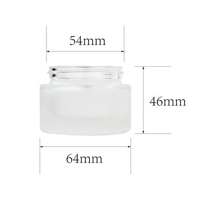 tarros del vidrio esmerilado 200g con el ODM del OEM de las tapas del oro adaptable