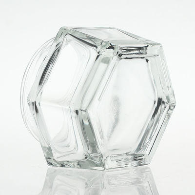 Tarro transparente de la botella de cristal 30g con el casquillo de acrílico para el skincare