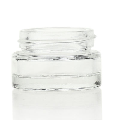 claro de cristal del tarro poner crema cosmético de 3ml 15ml 20ml con las tapas del oro
