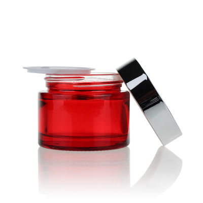 Lacre determinado de empaquetado cosmético de lujo rojo del tapón de tuerca del rociador de la bomba 30ml-120ml