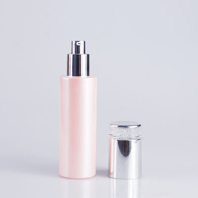 Botella cosmética de la bomba del vidrio rosado de la pintura 100ml 3.4oz para la loción del cuidado de piel