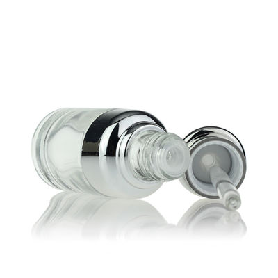 botella colorida en existencia S020 del dropper de la botella de cristal 35ml del suero del aceite del claro vacío cosmético de la esencia