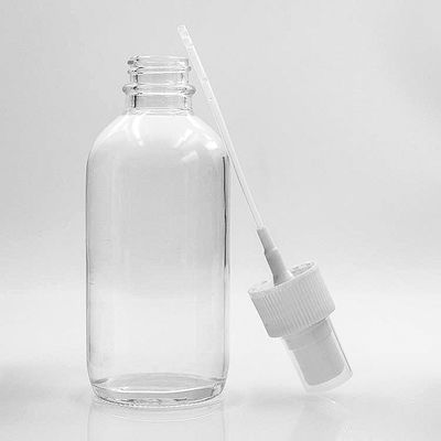 Botellas de vidrio líquidas de Boston del claro 120ml con el espray de la bomba