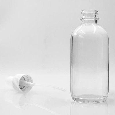 Botellas de vidrio líquidas de Boston del claro 120ml con el espray de la bomba