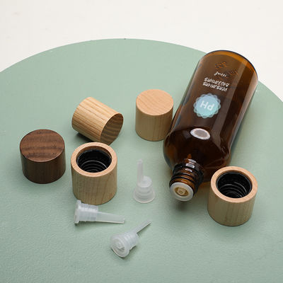 Cuidado personal Amber Oil Dropper Glass Bottle de bambú