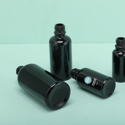 Botella negra de bambú redonda del dropper del aceite esencial 5ml