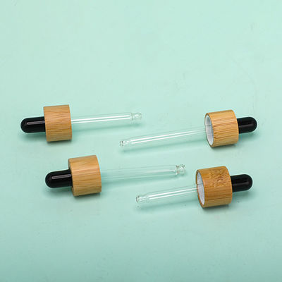 Botella negra de bambú redonda del dropper del aceite esencial 5ml