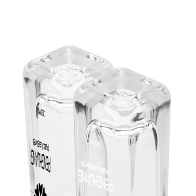 botella de vidrio del suero 50ml con el dropper blanco