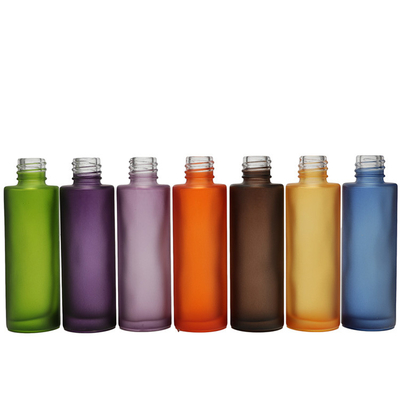 Color congelado 50 ml de suero vacío goteador embalaje de botella de vidrio para aceite