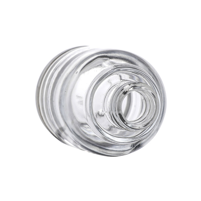 La botella de cristal redonda del suero 50ml del dropper cosmético heló 55ml claro vacío