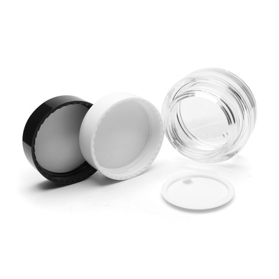 Cosméticos que empaquetan el tarro poner crema de cristal claro 50g 30g de cara del tarro redondo plano de la crema