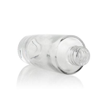 botella de vidrio de la fundación de 30ml Frost con Rose Golden Pump