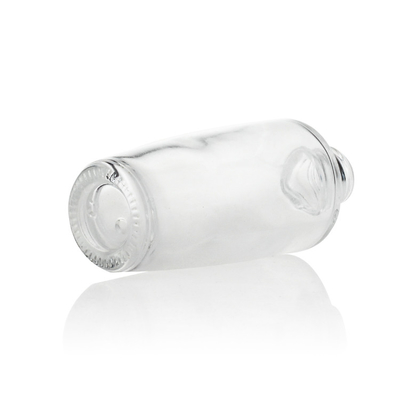 botella de vidrio de la fundación de 30ml Frost con Rose Golden Pump