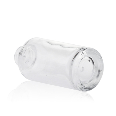 Botella de vidrio líquida de la fundación del casquillo negro 30ml transparente