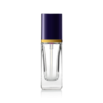 Botella de cristal clara vacía de la fundación 30ml del envase cosmético del cuadrado para las lociones F150