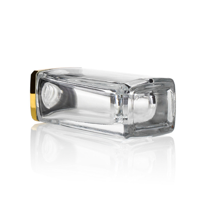 Botella de cristal clara vacía de la fundación 30ml del envase cosmético del cuadrado para las lociones F150