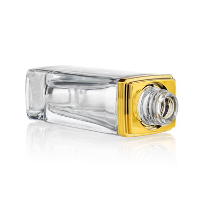 Botella de cristal clara vacía de la fundación 30ml del envase cosmético del cuadrado para las lociones F150
