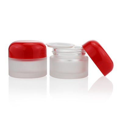 Tarro de cristal de la ronda de Mini Eye Cream Container Packaging 15g 15ml del tarro del vidrio esmerilado