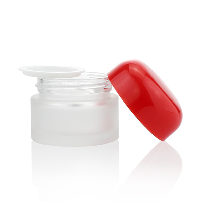 Tarro de cristal de la ronda de Mini Eye Cream Container Packaging 15g 15ml del tarro del vidrio esmerilado