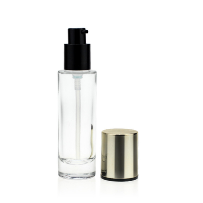 la bomba de cristal de la fundación líquida clara 30ml embotella el empaquetado cosmético