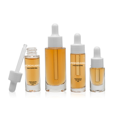 botellas de cristal de empaquetado cosméticas del dropper de la botella de cristal del suero de 5ml 10ml 30ml