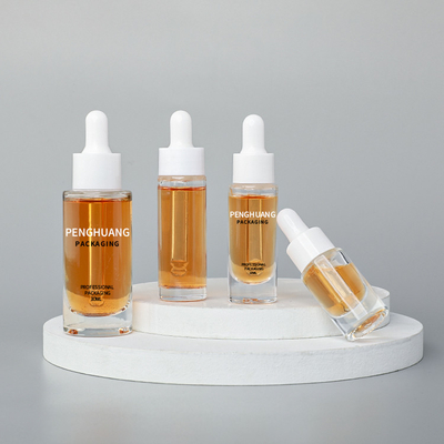 botellas de cristal de empaquetado cosméticas del dropper de la botella de cristal del suero de 5ml 10ml 30ml