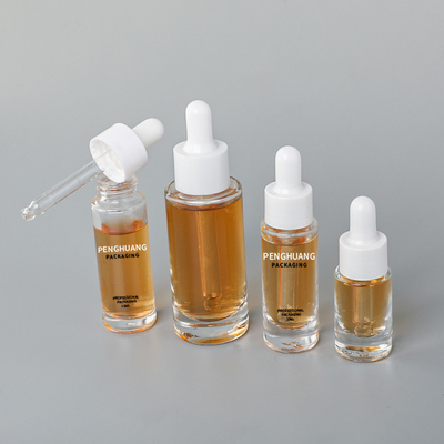 botellas de cristal de empaquetado cosméticas del dropper de la botella de cristal del suero de 5ml 10ml 30ml