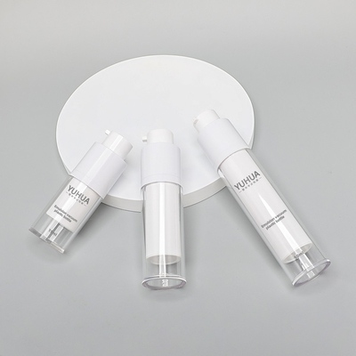Forma redonda transparente plástica de la botella 15ml 30ml 50ml del ANIMAL DOMÉSTICO privado de aire