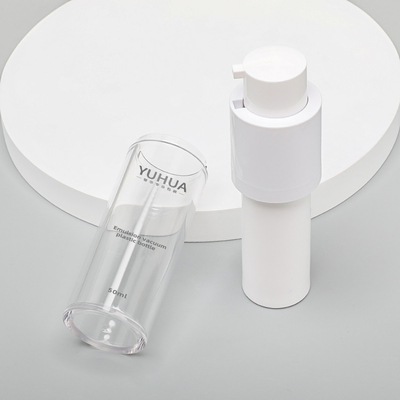 Forma redonda transparente plástica de la botella 15ml 30ml 50ml del ANIMAL DOMÉSTICO privado de aire