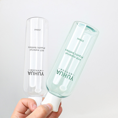 El envase de plástico amistoso de Eco embotella 100ml 300ml 500ml con el casquillo blanco
