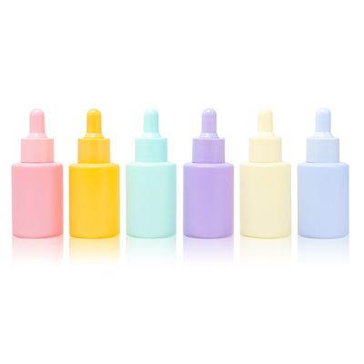 El vidrio amarillo del suero del color del OEM embotella el empaquetado del dropper del aceite