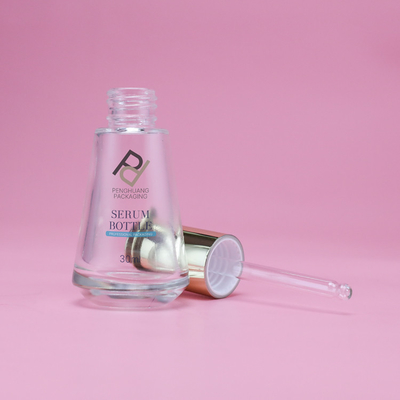 el suero de cristal del dropper de la prensa de 30ml 1OZ embotella el sellado caliente