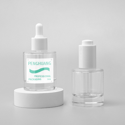 El dropper vacío de cristal del aceite esencial del suero embotella Skincare cosmético que empaqueta 1OZ 30ml
